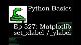 Python Basics Tutorial Matplotlib set xlabel and set ylabel