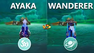 Wanderer vs Ayaka !! Who is the best DPS?? gameplay comparison [ Genshin Impact ]