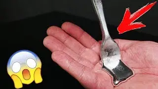 DIY ЧТО ЕСЛИ СДЕЛАТЬ ЛОЖКУ из ГАЛЛИЯ ?! ЖИДКАЯ ЛОЖКА - WTFF ...?!