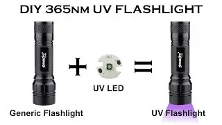 How to change the LED in a flashlight || DIY Blacklight Ultraviolet UV 365nm Torch