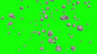 Green Screen Rocks Falling