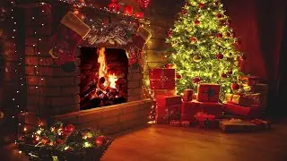 Beautiful Christmas Ambiance | Relaxing & Cozy Fireplace!🔥Crackling Fire Sounds snowfall🎅🏼