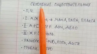 Склонение существительных - как легко различать первое, второе и третье склонение