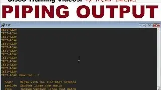 Piping and Filtering Command Output  : Intro to ASA Firewalls : Cisco Training Videos