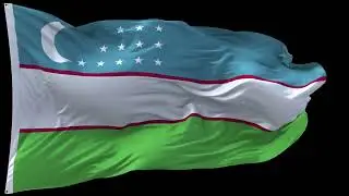 🚩Uzbekistan  Flag Waving  | GREEN SCREEN & CHROMA MATTE🚩