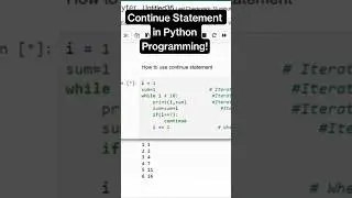 Python Programming Loop Trick | continue Explained #python #ai
