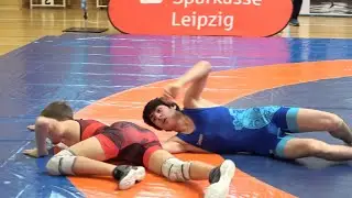 Wrestling / Ringen LM Sachsen 2024, Leipzig, Jugend A (U17) Freestyle, 60 kg, Funk - Saidov