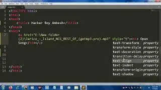 Anker Tag use In HTML