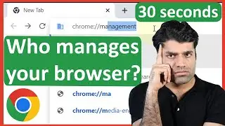 check if your chrome browser is managed by your organization
