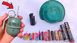✅🔥БОЛЬШАЯ ПЕТАРДА vs МИСКА❄️Топ 15 Петард под Миской 💥ВЗОРВАЛ КОРСАР 12💣Тест Гранаты в Снегу❄️ч.1