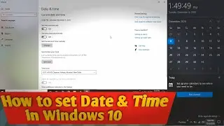 how to change date and time settings on windows 10 || windows 10 date and time settings in Hindi