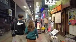 Andando em Osaka a noite - 4K ASMR