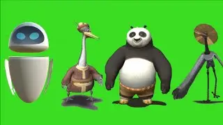 cartoon character green screen || panda green screen || green screen video footage #greenscreen
