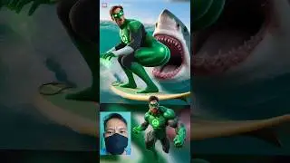Cute superhero chased by shark🔥Spiderman cartoon - Marvel vs Dc 