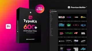 Typo Kit / Animated Titles ▶ Premiere Pro Trends ◀ @pptemplates