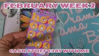 February week 2 cash stuffing | challenges | cash stuff £285 with me | #cashstuffing #cashstuffinguk