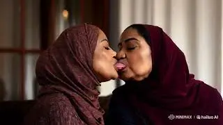 Curvy Older Muslim women french kiss | Lesbian Kissing Video💋