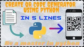 Create a QR CODE generator using python in 5 line | #Python #python_coderssss #QR_code_generator