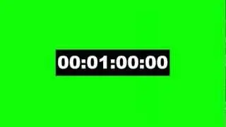 timecode 60s animation - green screen effect