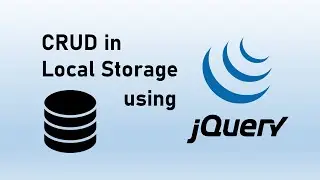 CRUD in Local Storage using jQuery
