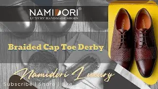 Braided Cap Toe Derby- Namidori Luxury Handmade Shoes