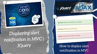 Displaying notification in MVC | Alert in MVC | JQuery | UI Design | Web App| Full Stack Development