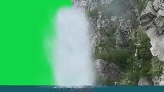 waterfall animation - green screen effect