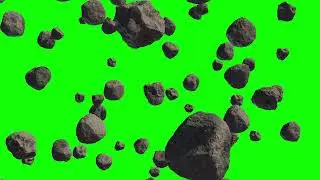 Green Screen asteroid field