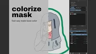 colorize mask - fast way make base color in Krita 4