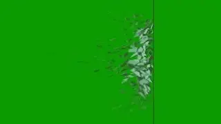 glass breaking different views - green screen effect