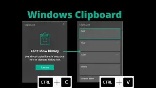 Windows Clipboard Tip | Enable Windows Copy- Paste