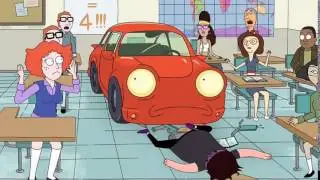 Morty turns into a car