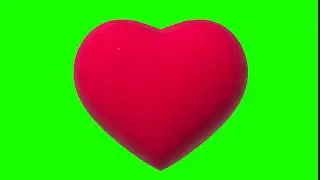 Green Screen Heart 3d free download Heart beat effect overlay LOVE  + sound